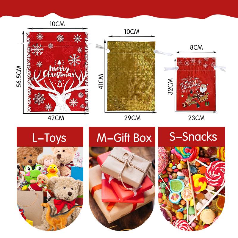 🔥Köp 2 få 1 gratis🎅🎁Världens bästa julklappspåse med dragsko