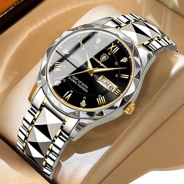 🎁2025 nyår Hot Sale🎁 Vattentätt toppmärke lyxigt manarmbandsur med lysande