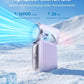 ❄️Mini-handfläkt med LED-display👍5-stegs turbofläkt i fickformat✨Laddas via USB, snabb kylning för resor och när du sminkar dig