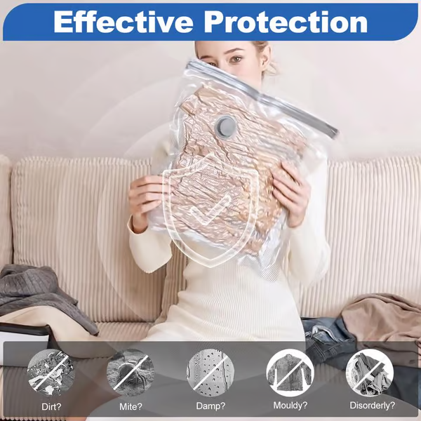 ⏰2025 New Arrival🧳6-pack USB elektriska vakuumkompressionspåsar - spara utrymme och reseljus!