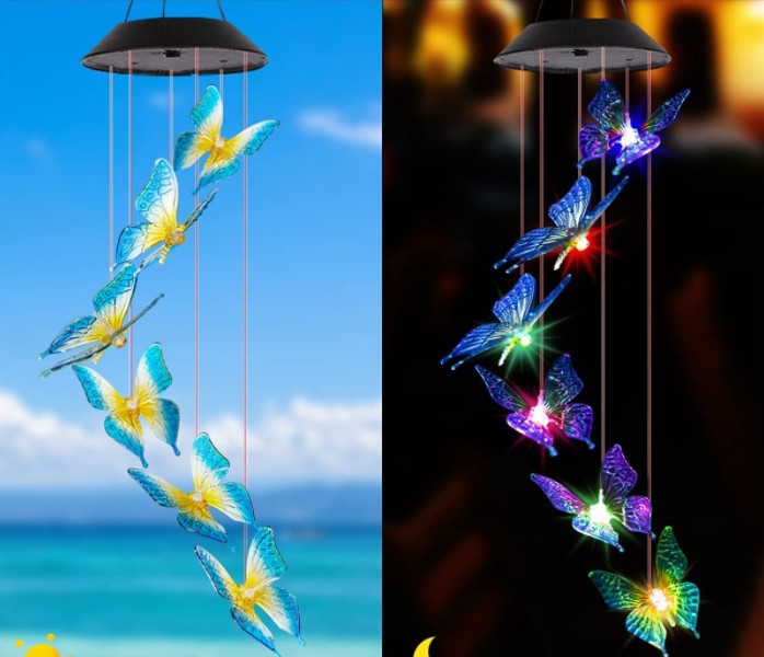 🦋 Förbättra din trädgård - ✨Kreativ fågeldesign solvindspel
