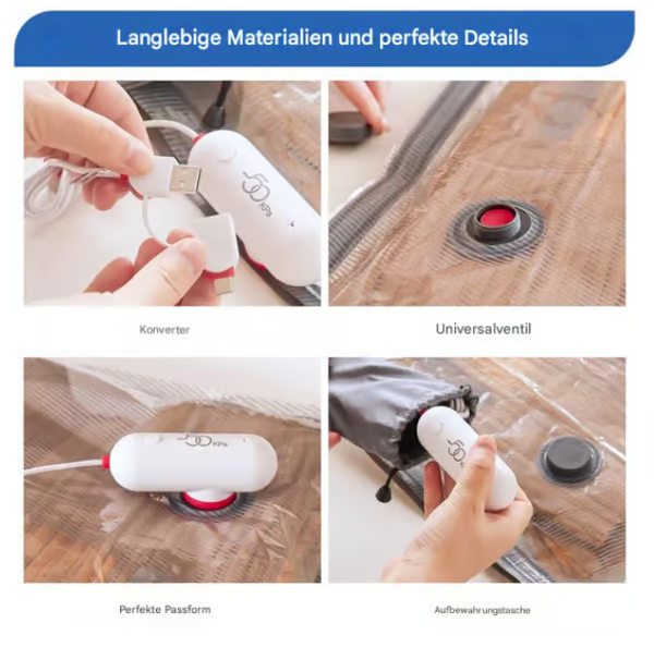 ⏰2025 Ny begränsad tid 50 % rabatt🔥6-pack USB elektriska vakuumkompressionspåsar - spara utrymme och reseljus!