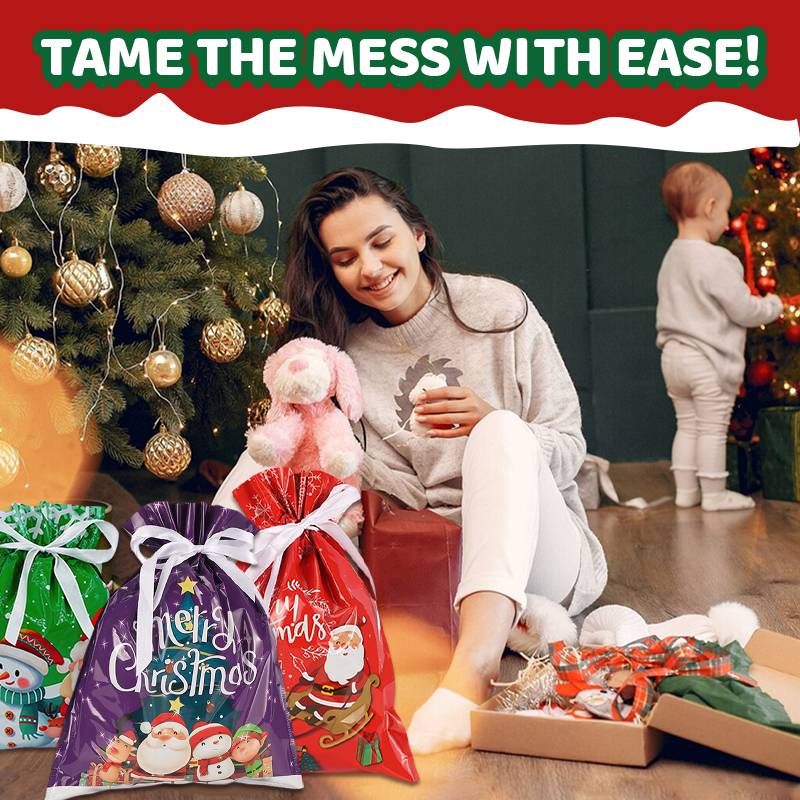 🔥Köp 2 få 1 gratis🎅🎁Världens bästa julklappspåse med dragsko