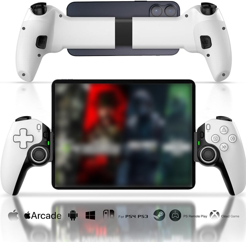 Universell utdragbar gamepad med 2 programmerbara bakknappa