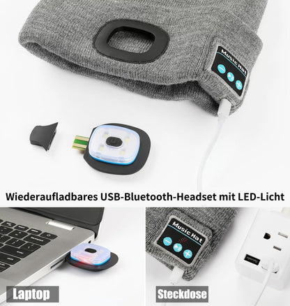 ❄️3 i 1 Bluetooth Hörlursstickad Mössa🧶🎵