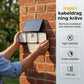 ☀️💡 Solcellsdriven utomhusvägglampa med 3 lampor – rörelsesensor för trädgård, gård och garage