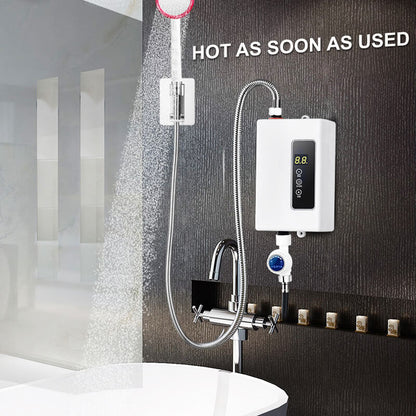 🚿50% RABATT & FRI FRAKT!✨Tanklös Varmvattenberedare⚡Digital Temperaturkontroll med Kompakt Design för Omedelbar Varmvattenförsörjning🌡️