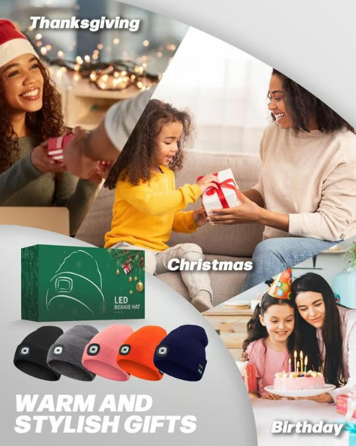 ❄️3 i 1 Bluetooth Hörlursstickad Mössa🧶🎵