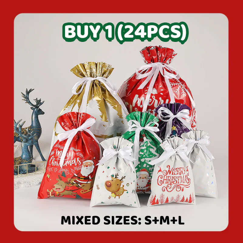 🔥Köp 2 få 1 gratis🎅🎁Världens bästa julklappspåse med dragsko