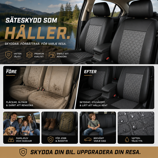 🔥 Idag 50 % RABATT! 🚗 Lättskötta PU-läder bilsätesskydd – Håller smutsen borta & ger bilen ett stilfullt utseende 🚙