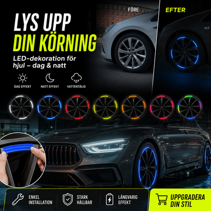 🛒 50% RABATT NU! 🚗 Reflekterande klistermärken för bilfälgar – Ökad nattsäkerhet ✨💥