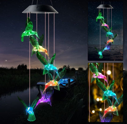 🦋 Förbättra din trädgård - ✨Kreativ fågeldesign solvindspel