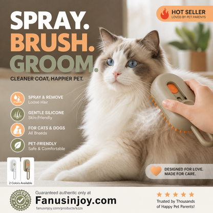 [Bästa Presenten Till Husdjur🐶🐱] 🔥Blixtrean 50% Rabatt！🐈🐕Måste-ha husdjurstillbehör！Multifunktionell Spray Massagekam för Husdjur