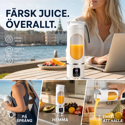 🥤 50% RABATT NU! ⚡ Färsk Juice på Några Sekunder – Kompakt & Sladdlös – Perfekt för Kontor, Gym & Resor – 450ml Kapacitet 🍎