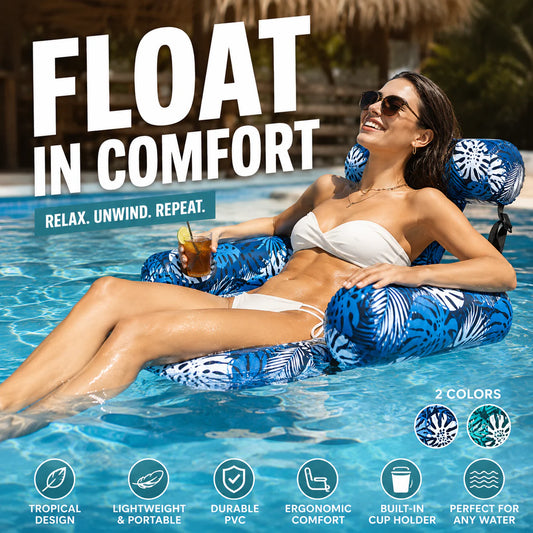 🏊 50% RABATT! 💺 Uppblåsbar Flytande Stol – Bekväm, Stabil & Perfekt För Avkoppling På Vattnet 🌊