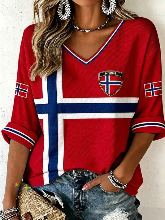 Kvinnorge V-hals topp