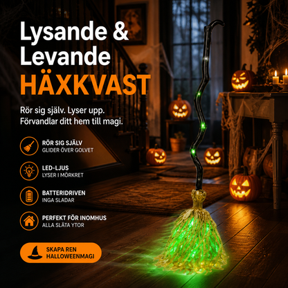 🎃Elektrisk häxkvast som Halloween-dekoration🧹