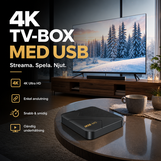 🔥 50% RABATT🎁 Android TV-box med Bluetooth ✨ Enkel streaming, smidigt ljud & bild i toppklass – perfekt för vardagsrum och filmkvällar 🍿🏡