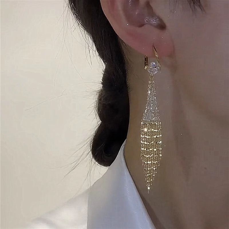 🎅Christmas Pre-sale🎁 🌟Rhinestone Tassel Earrings🌟