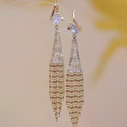 🎅Christmas Pre-sale🎁 🌟Rhinestone Tassel Earrings🌟