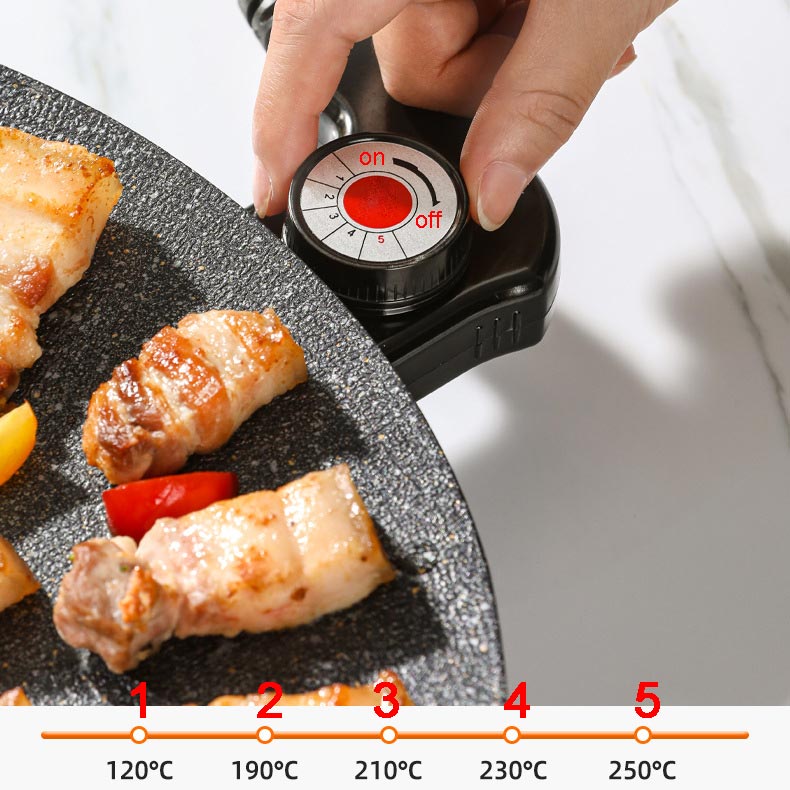 🍳Non-Stick elektrisk grillpanna för inomhusbruk - Livskvalitet