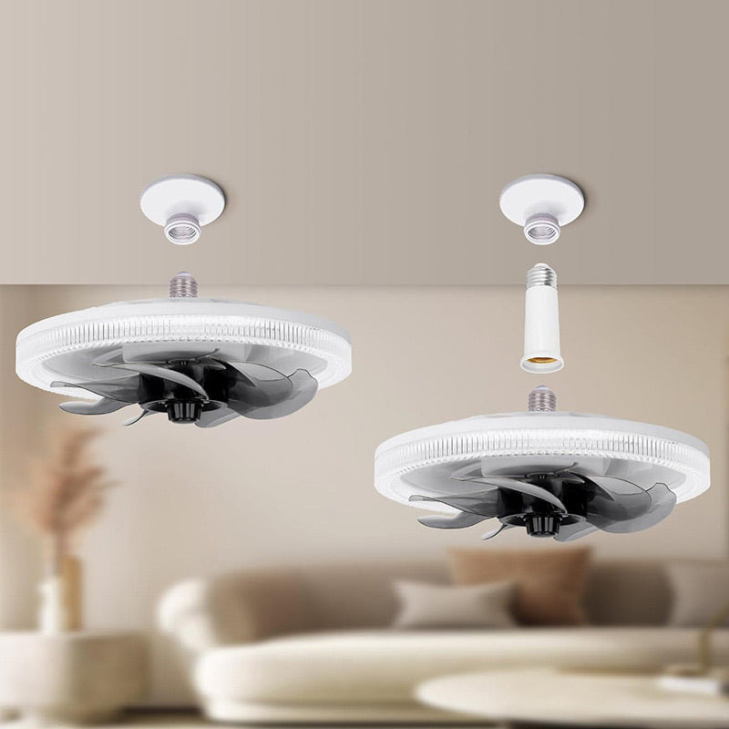 🔥Nytt för 2025🔥 2-i-1 Tyst Justerbar Fläktlampa med Fjärrkontroll för Sovrummet ✈️fri frakt