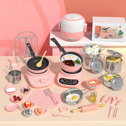 🎁 Bästa presenten för barn 🍳 Real Cooking Mini-köksleksaker för barn - Set med 22 delar