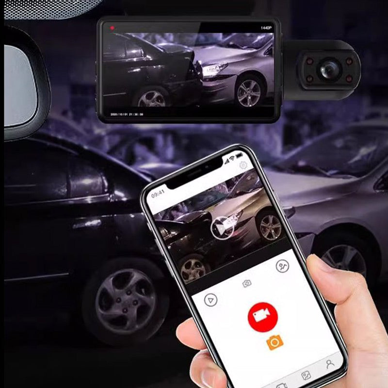 📷2024 HD-WiFi-Car Camera with three recordings🚗