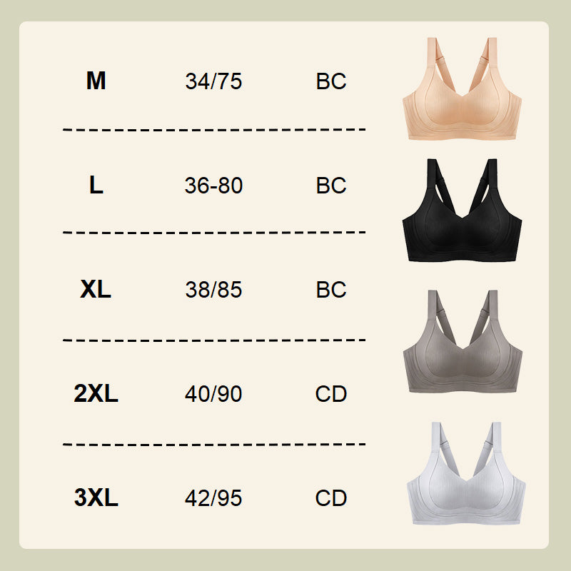 🔥Hot Sale 50% OFF🏆Trådlös, hudvänlig push-up-bh utan märken