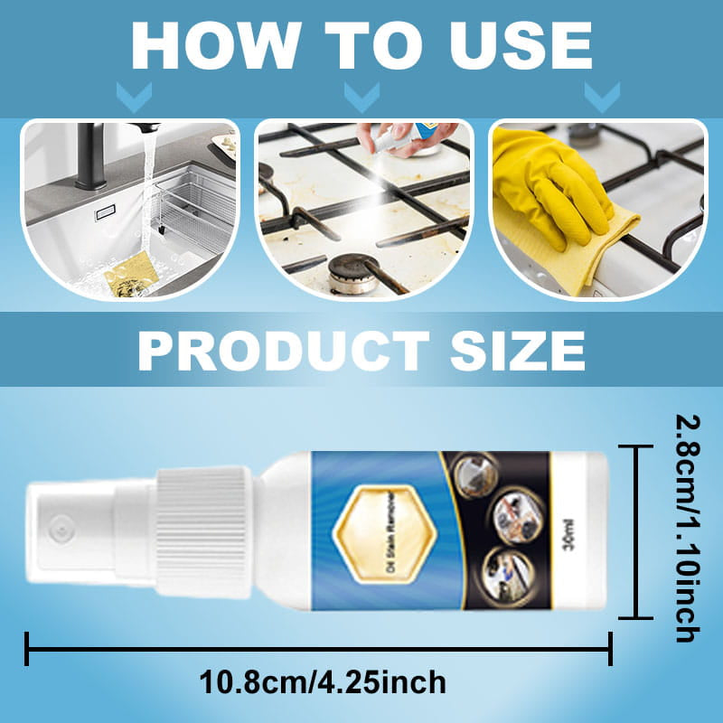 Fläckborttagningsmedel för köksolja för alla ändamål