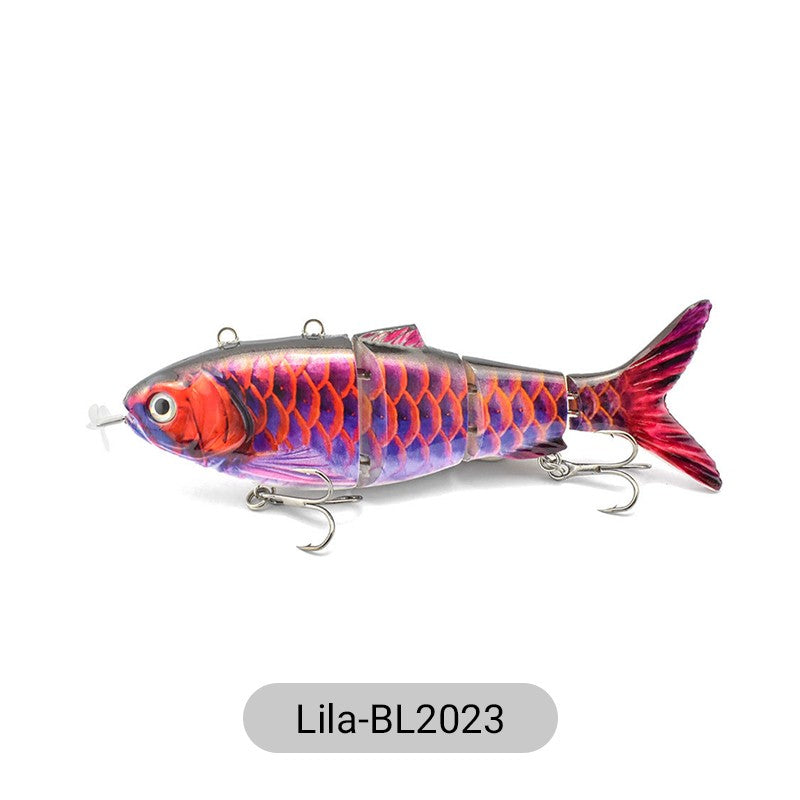 Flerledad robotfiskedragare med LED