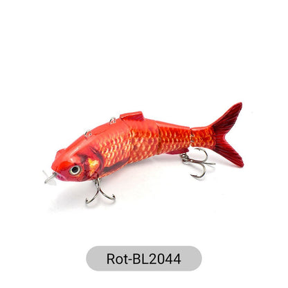 Flerledad robotfiskedragare med LED