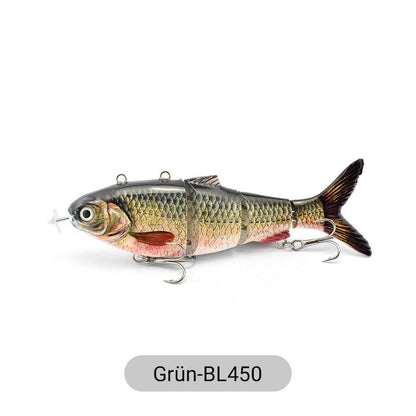 Flerledad robotfiskedragare med LED