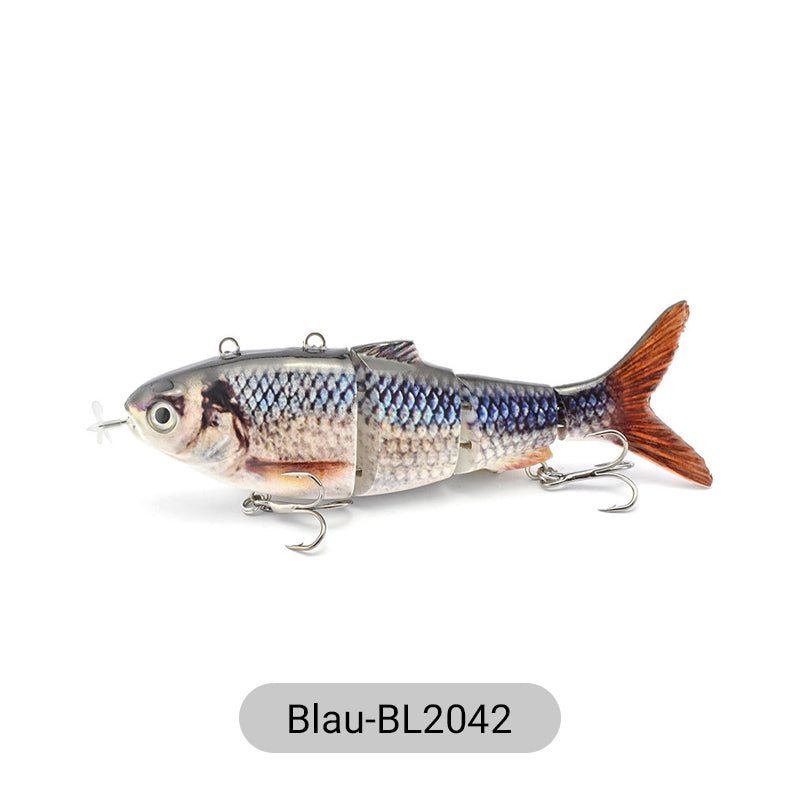 Flerledad robotfiskedragare med LED