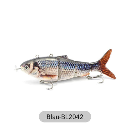 Flerledad robotfiskedragare med LED
