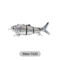 Flerledad robotfiskedragare med LED