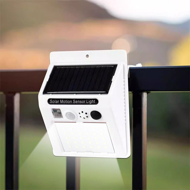 Solcellsdriven Rörelsesensor Larm Lampa med Fjärrkontroll🔥