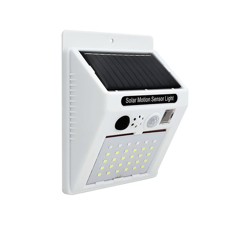 Solcellsdriven Rörelsesensor Larm Lampa med Fjärrkontroll🔥