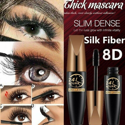 🔥Köp 1 få 1 gratis🔥Vattenfast Silk Fibre Thick Lengthening Mascara