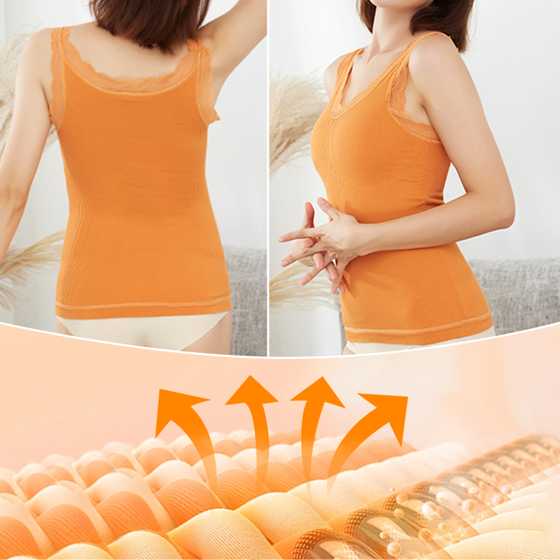 Women's Lace-Trim Warm Tank with Bra Pads