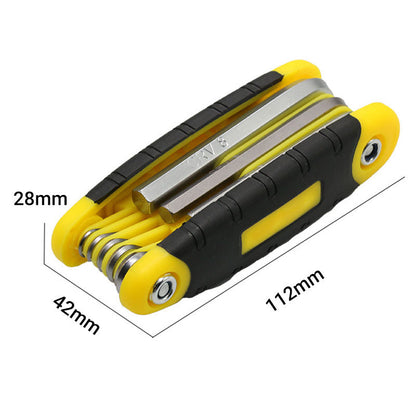 Hopfällbar nyckel- och skiftnyckelsats (sexkantsnyckel/torxnyckel/skruvmejselbit/hylsnyckel)