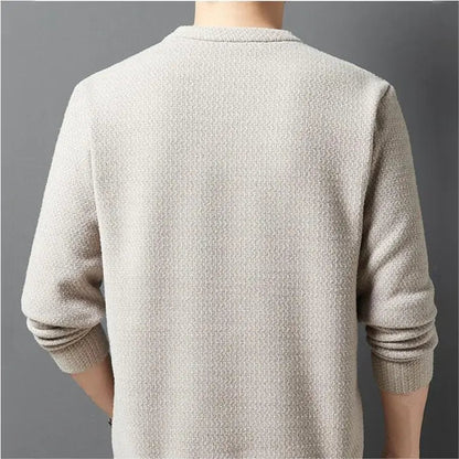 🎁Mäns varma mysiga fodrade crewneck -topp - idealisk gåva💝