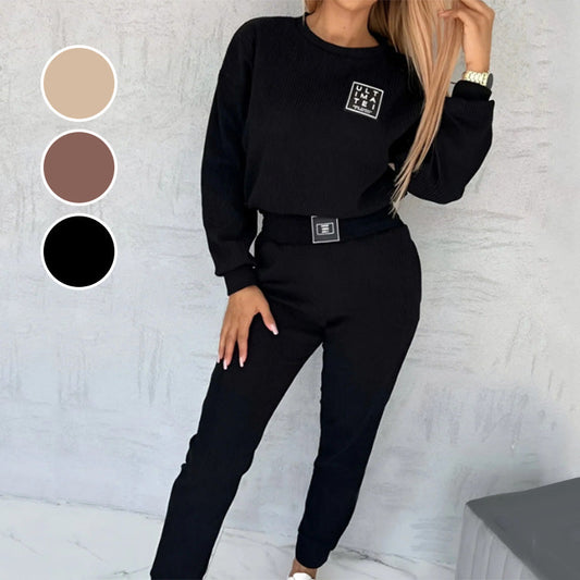 🎁Tidig julförsäljning - 49% rabatt🎅Corduroy Jogging Sweatshirt Set för kvinnor