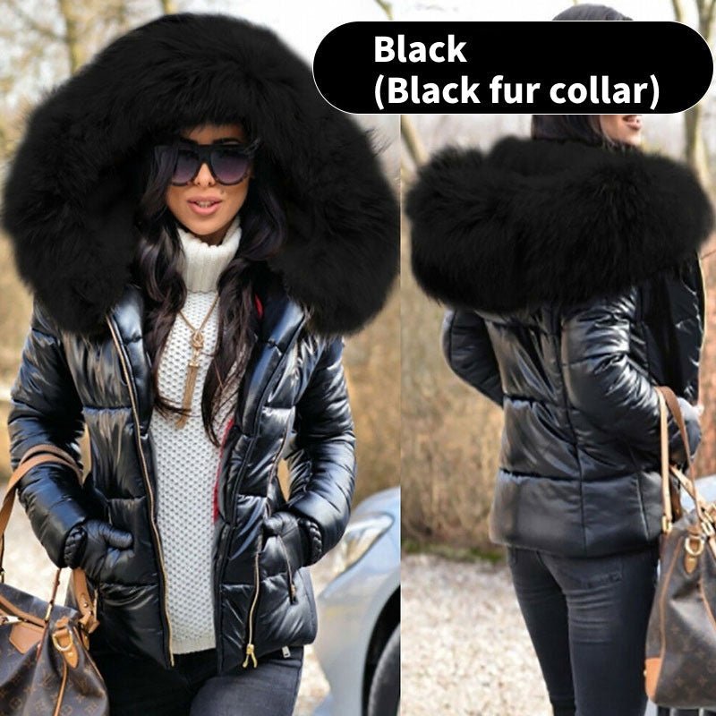 ✨Black Friday Stora Erbjudanden💖🐏 2024Ny trendig tjock dunjacka med huva, värmande ytterjacka