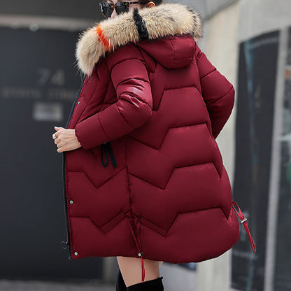✨Vintererbjudande💖Women's Vinter Puffer Coat med fuskpäls huva🧥