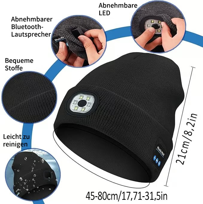 ❄️3 i 1 Bluetooth Hörlursstickad Mössa🧶🎵