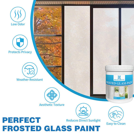 ❄️Summerfresh – 52% rabatt!🏠Vattenbaserad insynsskyddande beläggning för frostat glas – matt, genomskinlig yta för fönster och glasdörrar