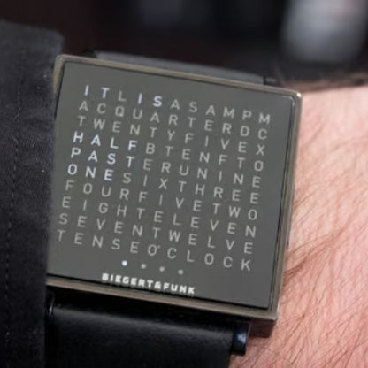 ⌚Qlocktwo W35 Fine Steel Unisex Watch
