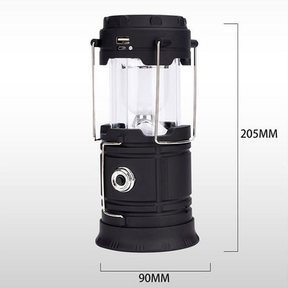 Solcellsdriven infällbar campinglampa