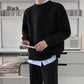 Men's Solid Pullover Round Neck Sweater